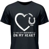 Hoofprints On My Heart - Customizable T-Shirt