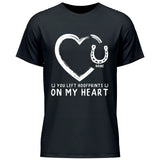 Hoofprints On My Heart - Customizable T-Shirt