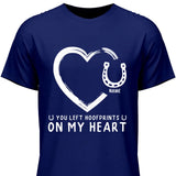 Hoofprints On My Heart - Customizable T-Shirt