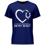Hoofprints On My Heart - Customizable T-Shirt