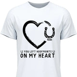 Hoofprints On My Heart - Customizable T-Shirt