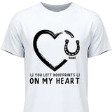 Hoofprints On My Heart - Customizable T-Shirt