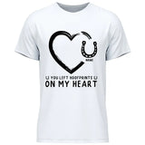 Hoofprints On My Heart - Customizable T-Shirt