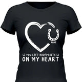 Hoofprints On My Heart - Customizable T-Shirt