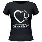 Hoofprints On My Heart - Customizable T-Shirt