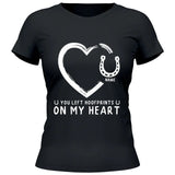 Hoofprints On My Heart - Customizable T-Shirt