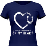 Hoofprints On My Heart - Customizable T-Shirt