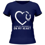 Hoofprints On My Heart - Customizable T-Shirt