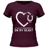 Hoofprints On My Heart - Customizable T-Shirt