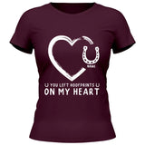Hoofprints On My Heart - Customizable T-Shirt