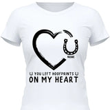 Hoofprints On My Heart - Customizable T-Shirt