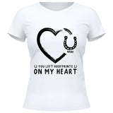 Hoofprints On My Heart - Customizable T-Shirt