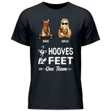 4 Hooves 2 Feet 1 Team - Customizable T-Shirt