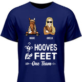 4 Hooves 2 Feet 1 Team - Customizable T-Shirt