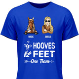 4 Hooves 2 Feet 1 Team - Customizable T-Shirt