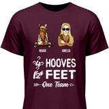 4 Hooves 2 Feet 1 Team - Customizable T-Shirt