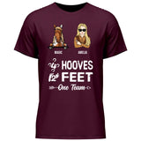 4 Hooves 2 Feet 1 Team - Customizable T-Shirt