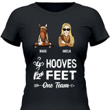4 Hooves 2 Feet 1 Team - Customizable T-Shirt