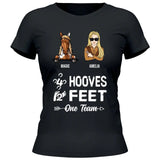 4 Hooves 2 Feet 1 Team - Customizable T-Shirt