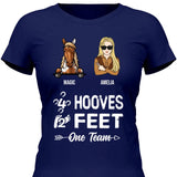 4 Hooves 2 Feet 1 Team - Customizable T-Shirt
