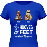 4 Hooves 2 Feet 1 Team - Customizable T-Shirt