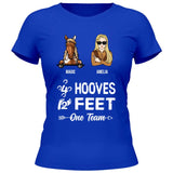 4 Hooves 2 Feet 1 Team - Customizable T-Shirt