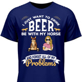 I just want to drink beer - Customizable T-Shirt