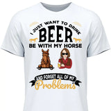 I just want to drink beer - Customizable T-Shirt