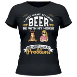 I just want to drink beer - Customizable T-Shirt