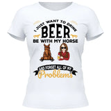 I just want to drink beer - Customizable T-Shirt