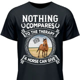 Horse Therapy Photo Upload - Customizable T-Shirt