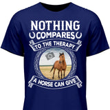 Horse Therapy Photo Upload - Customizable T-Shirt