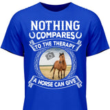 Horse Therapy Photo Upload - Customizable T-Shirt