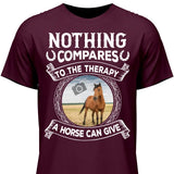 Horse Therapy Photo Upload - Customizable T-Shirt