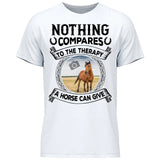 Horse Therapy Photo Upload - Customizable T-Shirt