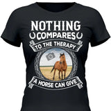 Horse Therapy Photo Upload - Customizable T-Shirt