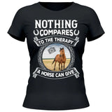 Horse Therapy Photo Upload - Customizable T-Shirt