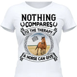 Horse Therapy Photo Upload - Customizable T-Shirt
