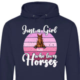 Just a girl who loves horses - Customizable Hoodie