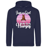 Just a girl who loves horses - Customizable Hoodie