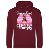 Just a girl who loves horses - Customizable Hoodie