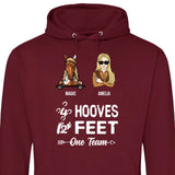 4 Hooves 2 Feet 1 Team - Customizable Hoodie