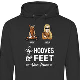 4 Hooves 2 Feet 1 Team - Customizable Hoodie