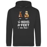 4 Hooves 2 Feet 1 Team - Customizable Hoodie