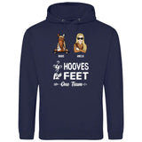 4 Hooves 2 Feet 1 Team - Customizable Hoodie