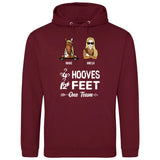 4 Hooves 2 Feet 1 Team - Customizable Hoodie