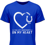 Hoofprints On My Heart - Customizable T-Shirt