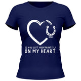 Hoofprints On My Heart - Customizable T-Shirt