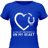 Hoofprints On My Heart - Customizable T-Shirt