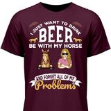 I just want to drink beer - Customizable T-Shirt